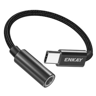 ENKAY AT111 - USB-C til 3.5mm adapter til Høretelefoner - Sort