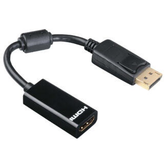 HAMA DisplayPort til HDMI adapter - 4K Ultra HD - Guldbelagt - Sort