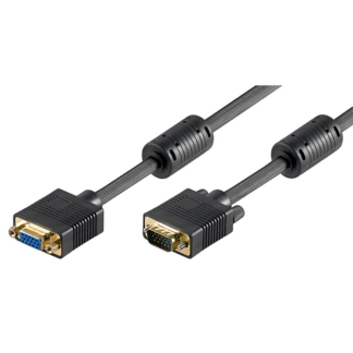 High Grade forlænger VGA kabel - Guldbelagt - 2 m