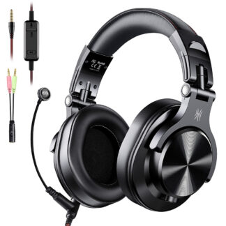 ONEODIO A71 - Headset med Justerbar mikrofon til gaming/PS4/Nintendo switch - Sort