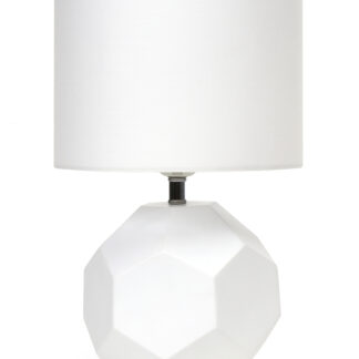 PLATINET Bordlampe Keramisk Kubik Form H 33cm - Hvid