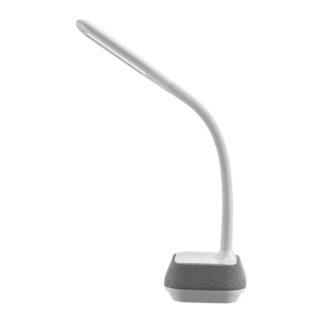 PLATINET LED bordlampe 18W med Bluetooth Højttaler - Hvid/grå