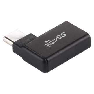 USB-C til USB 3.0 (hun) adapter - 90 grader - Sort