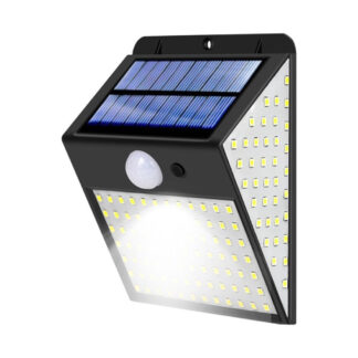 Udendørs LED væglampe med solceller - 158 LED lys - Hvid lys