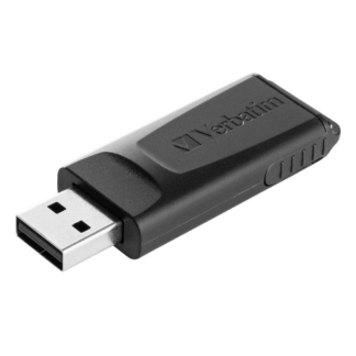 VERBATIM Slider USB stik 64GB - Sort