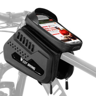 WEST BIKING Cykeltaske 1.4L med Holder til Smartphone - Sort