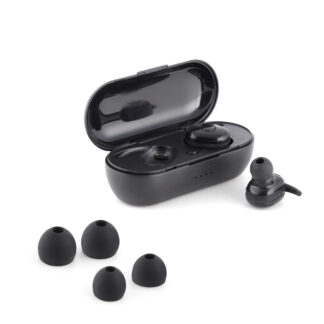 eBeatsTrådløse høretelefoner med magnetisk opladerbox - Sort