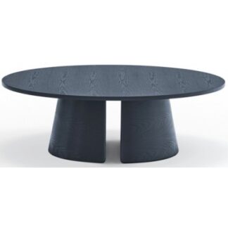 Cep sofabord i ask finér H36 x Ø110 cm - Blå