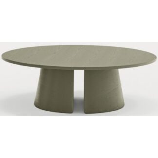Cep sofabord i ask finér H36 x Ø110 cm - Grøn