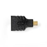 HDMI Adapter | HDMI Micro-stik | HDMI Hun | Guldplateret | Lige | ABS | Sort | 1 stk. | Box