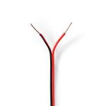 Højtaler Kabel | 2x 0.50 mmÂ² | CCA | 100.0 m | Runde | PVC | Rød / Sort | Folie