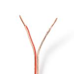 Højtaler Kabel | 2x 1.50 mmÂ² | CCA | 100.0 m | Runde | PVC | Gennemsigtig | Folie