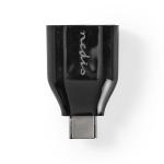 USB-adapter | USB 3.2 Gen 1 | USB Type-C Han | USB-A Hun | 5.0 Gbps | Nikkelplateret | Sort | Box