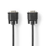 VGA-kabel | VGA Han | VGA Han | Nikkelplateret | Maksimal opløsning: 1024x768 | 2.00 m | Runde | ABS | Sort | Mærke