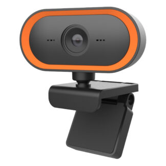 Vidvinkel Webkamera 2K HD - 360 grader roterbar - Orange