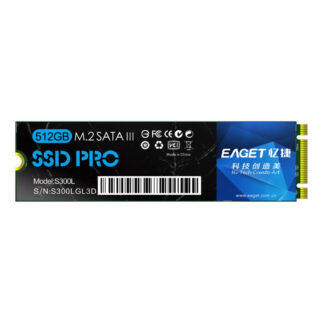 EAGET S300L - SOLID M.2 (NGFF) SATA SDD High Speed Harddisk til PC/laptop - 512GB