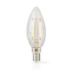 LED-lampe Pære E14 | Stearinlys | 2 W | 250 lm | 2700 K | Varm Hvid | Antal lamper i emballagen: 1 stk. | Klart