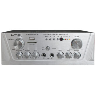 LTC Karaoke Forstærker (2 x 50W - Sølv)