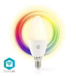 SmartLife fuld farve Pære | Wi-Fi | E14 | 470 lm | 4.9 W | RGB + Justerbar Hvid | 2700 - 6500 K | Android / IOS | Stearinlys