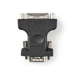 VGA-adapter | VGA Han | DVI-I 24 + 5-pin hun | Nikkelplateret | Lige | Antal produkter i pakken: 1 stk. | ABS / Metal | Sort | Plastikpose