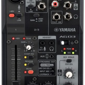 Yamaha AG03 MkII Live Streaming Mixer (Sort)