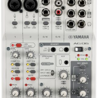 Yamaha AG06 MkII Live Streaming Mixer (Hvid)