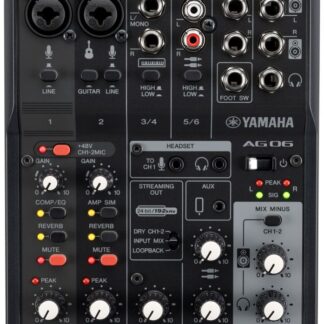 Yamaha AG06 MkII Live Streaming Mixer (Sort)