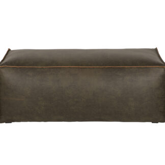 BEPUREHOME Rodeo puf - army grøn stof (120x60)