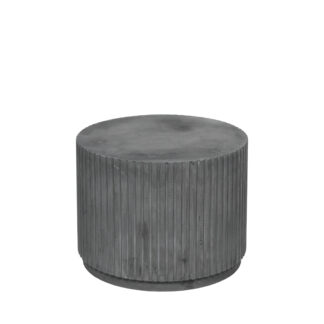 BROSTE COPENHAGEN rund Rillo sofabord - grå fibercement (Ø56)
