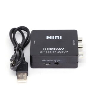 HDMI til Phono SCART/Composite audio / video adapter full HD 1080p - Sort