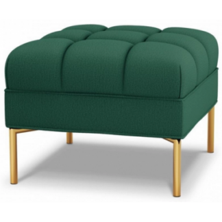 Karoo puf til sofa i polyester 60 x 60 cm - Guld/Grøn