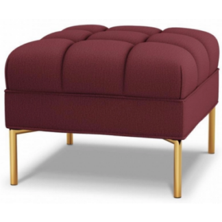 Karoo puf til sofa i polyester 60 x 60 cm - Guld/Mørkerød