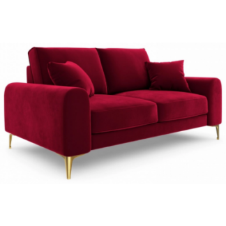 Larnite 2-personers sofa i velour B172 cm - Guld/Rød
