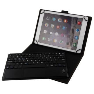 Lenovo Tab P12 Pro - Bluetooth/trådløs Tastatur DANSK layout m/aftagelig læder etui/cover - Sort