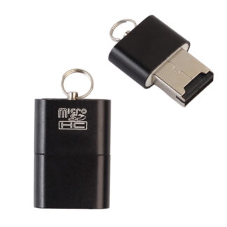 USB 2.0 microSD TF kortlæser - Sort