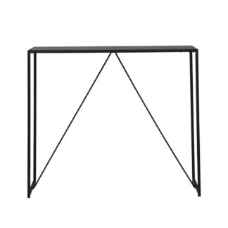 VENTURE DESIGN Brea barbord, rektangulær - sort MDF og sort stål (120x60)