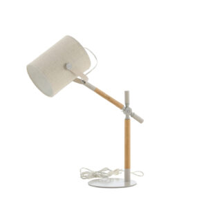 VENTURE DESIGN Dennis bordlampe - beige hør og beige/natur stål