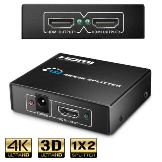HDMI splitter/Switch - 1X / 2X HDMI - 1080p Fuld HD - Med strømkabel - Sort