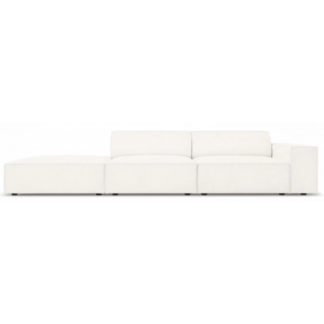 Jodie venstrevendt 3-personers sofa i bouclé B262 x D102 cm - Sort/Beige