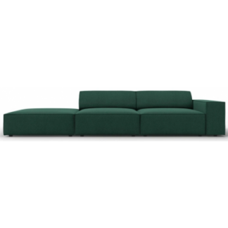 Jodie venstrevendt 3-personers sofa i polyester B262 x D102 cm - Sort/Grøn