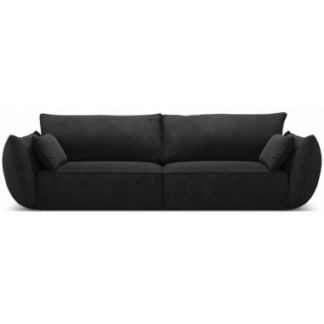 Kaelle 3-personers sofa i chenille B208 cm - Sort