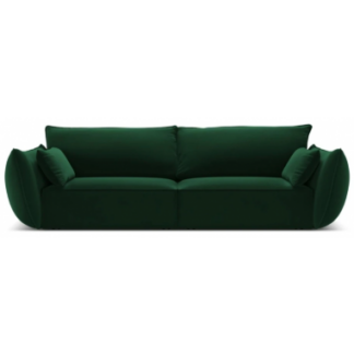 Kaelle 3-personers sofa i velour B208 cm - Flaskegrøn