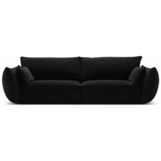 Kaelle 3-personers sofa i velour B208 cm - Sort