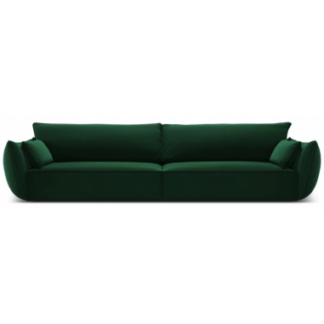 Kaelle 4-personers sofa i velour B248 cm - Flaskegrøn