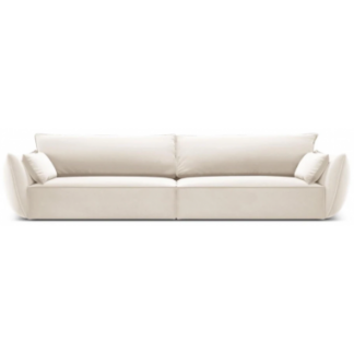 Kaelle 4-personers sofa i velour B248 cm - Lys beige