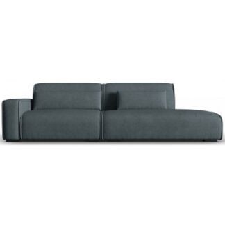 Lina højrevendt 3-personers sofa i polyester B274 cm - Blågrå