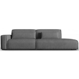 Lina højrevendt 3-personers sofa i polyester B274 cm - Grå