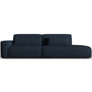 Lina højrevendt 3-personers sofa i polyester B274 cm - Mørkeblå