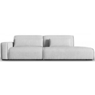 Lina højrevendt 3-personers sofa i polyester B274 cm - Sølvgrå
