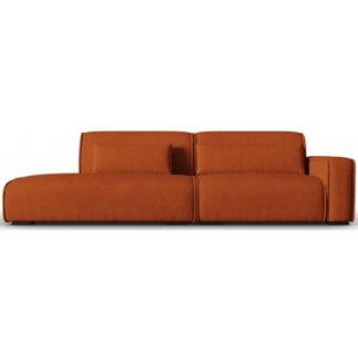Lina venstrevendt 3-personers sofa i polyester B274 cm - Terracotta